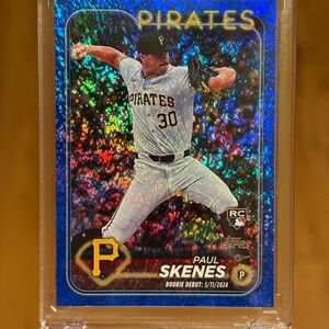 Paul Skenes 2024 Topps Update #US288 Rookie Debut - Blue Holo Foilboard /999